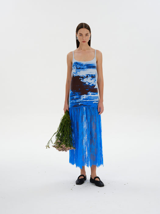 GINGER MIXED MEDIA TANK DRESS