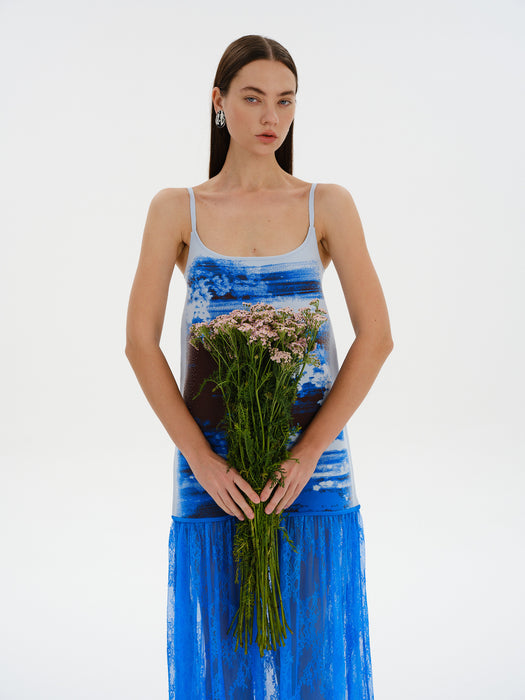 GINGER MIXED MEDIA TANK DRESS