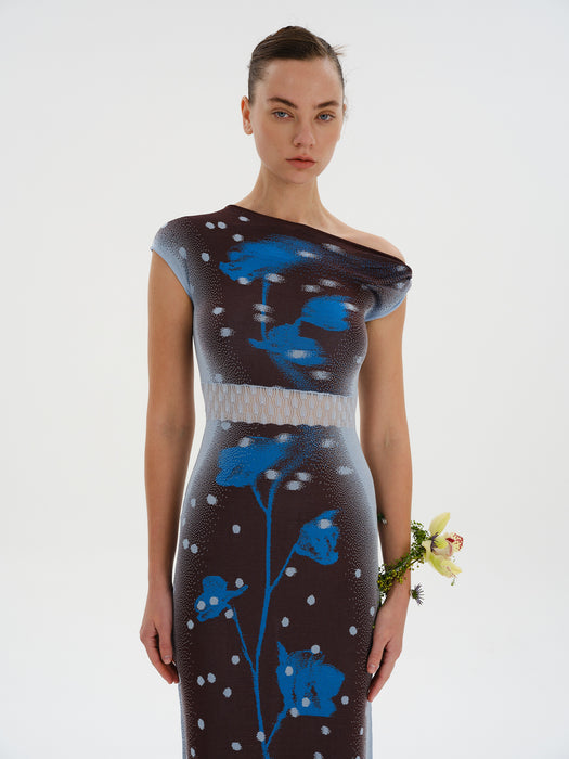 SOFIA DROP SHOULDER LONG DRESS