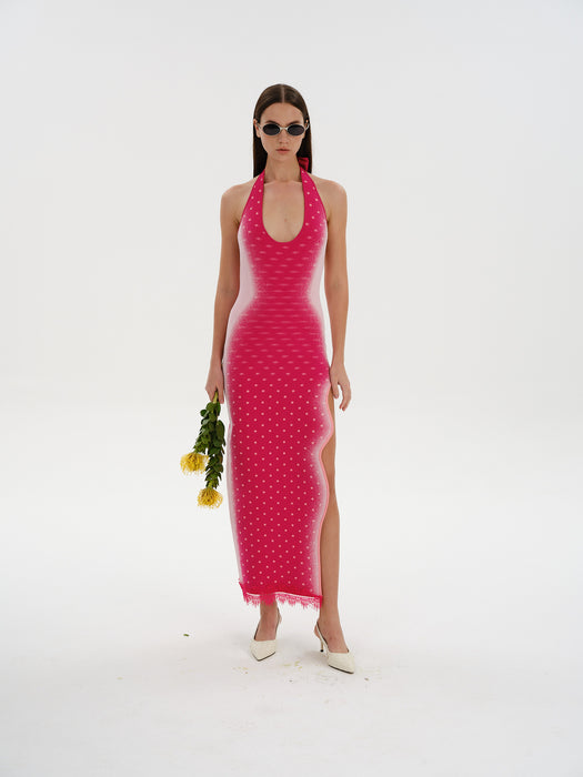 NOAH HALTER NECK LONG DRESS