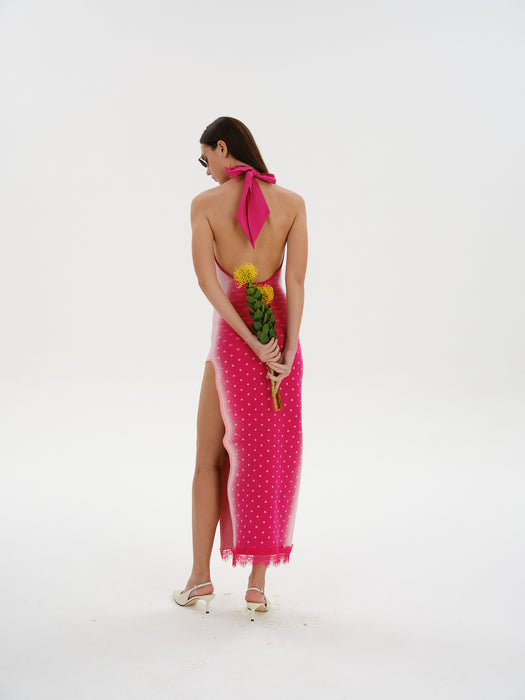 NOAH HALTER NECK LONG DRESS