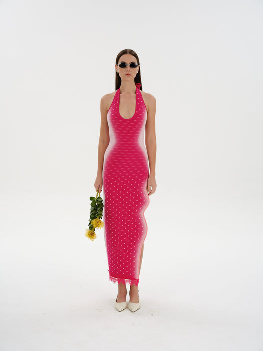 NOAH HALTER NECK LONG DRESS