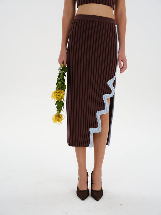 JELA PLEATED MIDI SKIRT