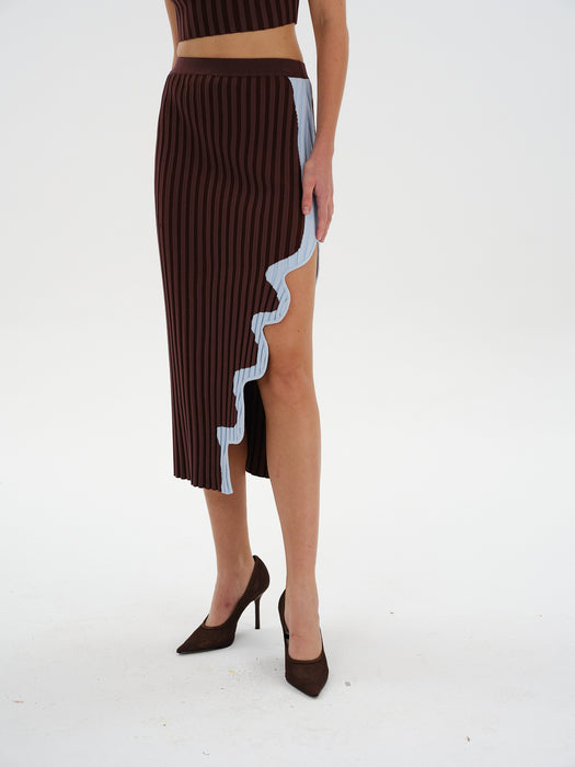 JELA PLEATED MIDI SKIRT