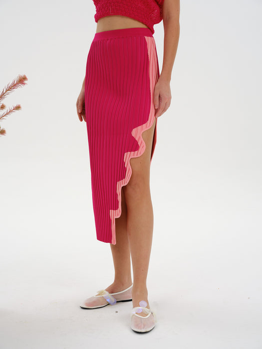 JELA PLEATED MIDI SKIRT