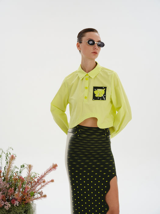 NALA COTTON CROPPED SHIRT