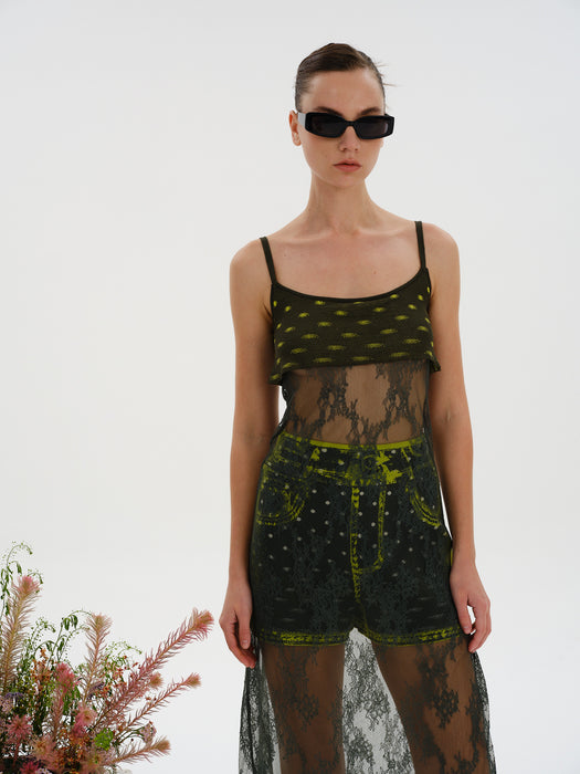 DAISY MIXED MEDIA TANK TOP