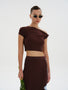 RILEY PLEATED CROP TOP