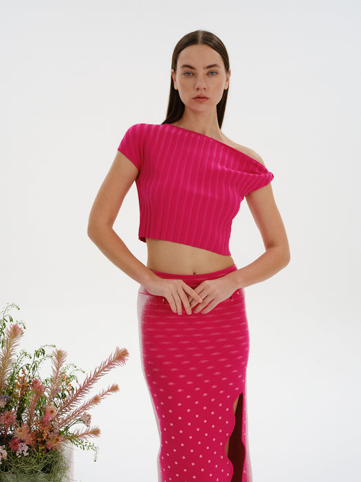 RILEY PLEATED CROP TOP