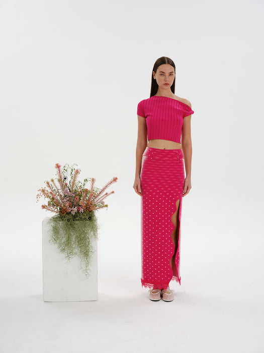 RILEY PLEATED CROP TOP