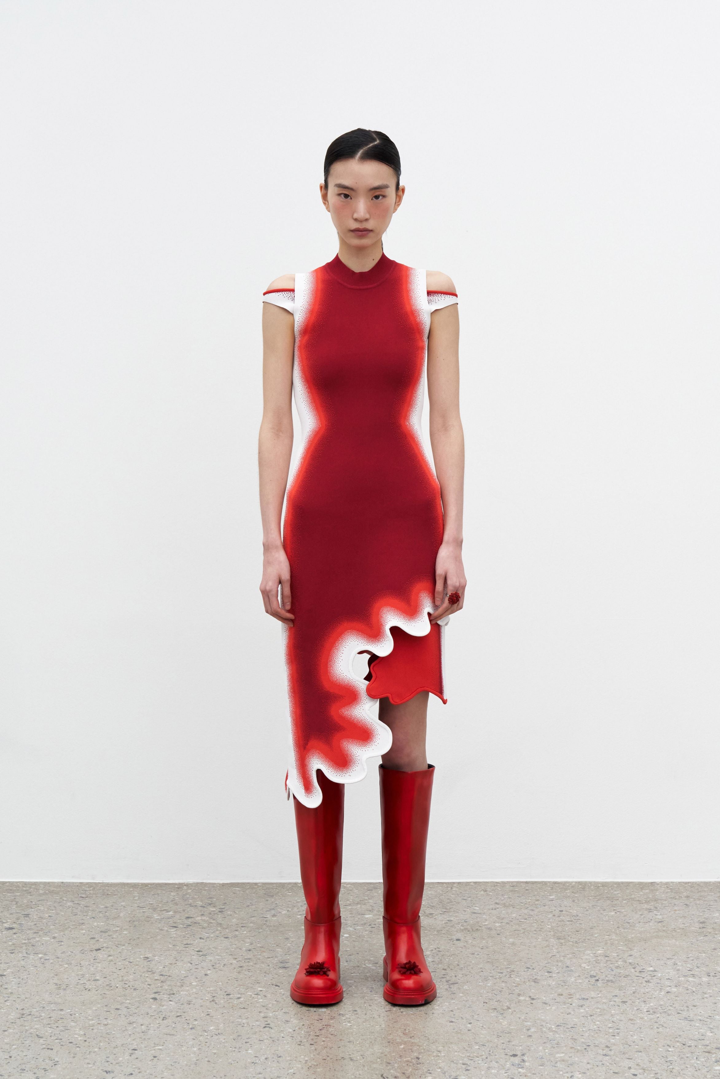 BROOKLYN WAVY ASYMMETRIC DRESS– PH5