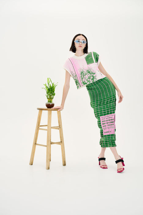 RABENDA TREE PRINT BOXY CROPPED TOP