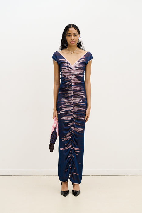 DANIO LAKE PRINT MIDI DRESS