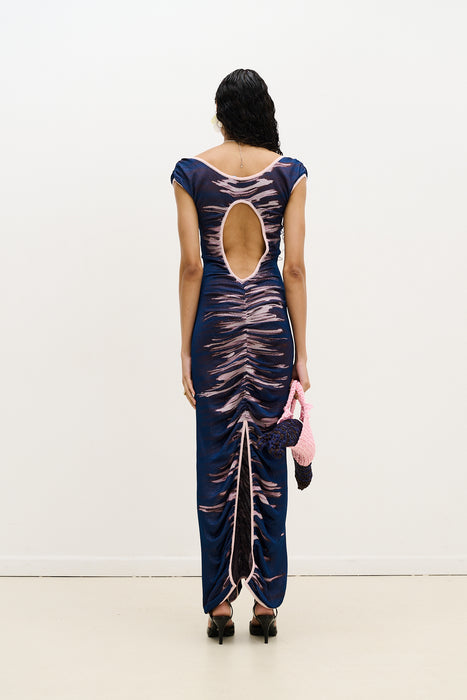 DANIO LAKE PRINT MIDI DRESS