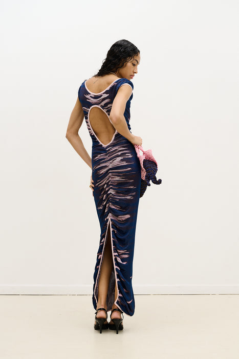 DANIO LAKE PRINT MIDI DRESS