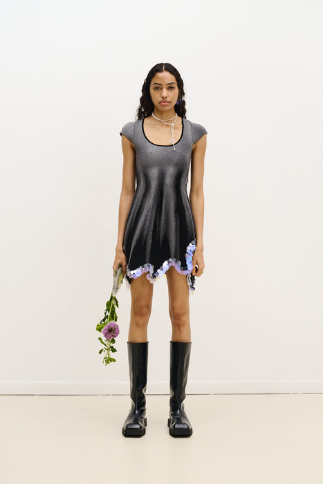 ZINGEL FLASHLIGHT REFLECTIVE MINI DRESS WITH SEQUINS