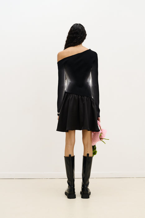 EDDIE LONG SLEEVE MINI DRESS