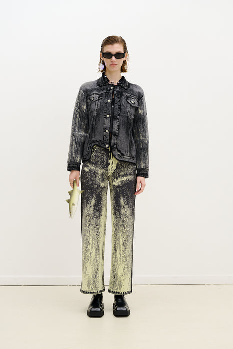 HANA DENIM PRINT OVERSIZED JACKET