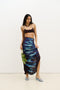 NILE LAKE PRINT LONG SKIRT DRESS