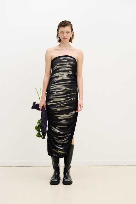 NILE LAKE PRINT LONG SKIRT DRESS