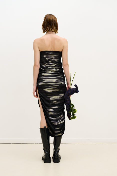 NILE LAKE PRINT LONG SKIRT DRESS