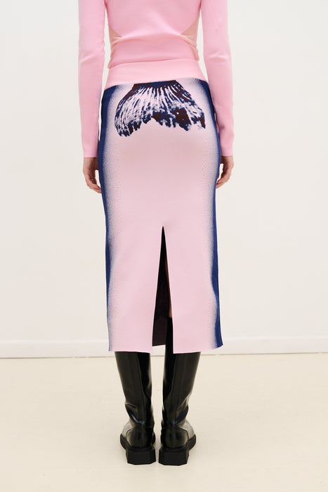 BREAM FISH PRINT MIDI SKIRT