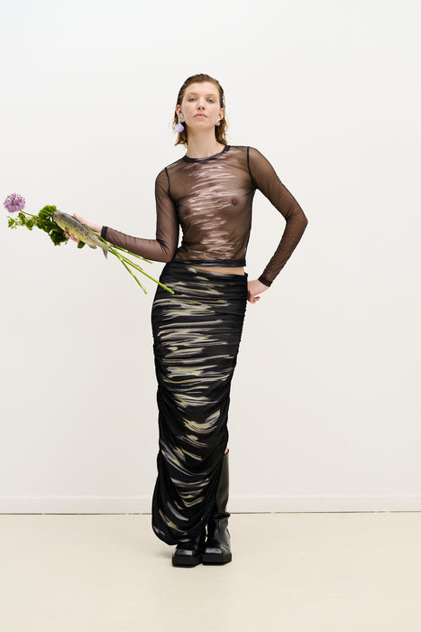 BETTA MESH CREWNECK TOP