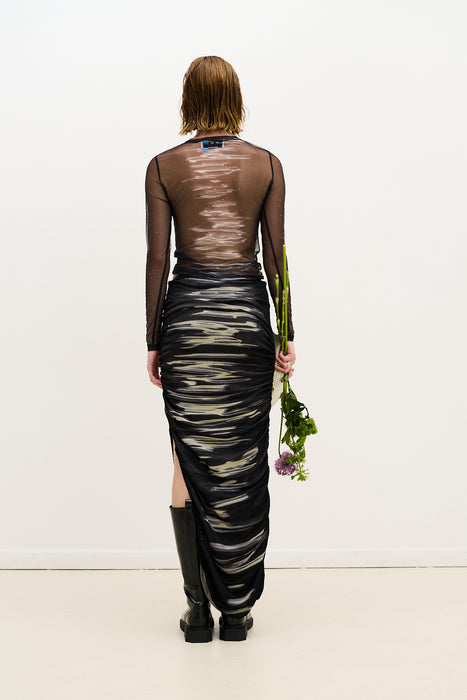 BETTA MESH CREWNECK TOP