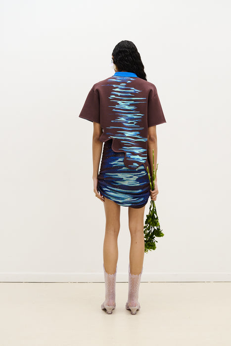 EBONY WAVY POLO SHIRT