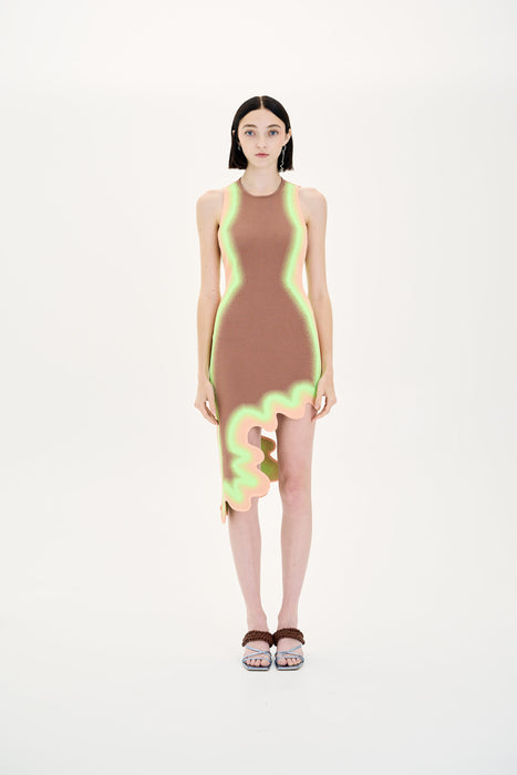 LOTUS SIGNATURE WAVY DRESS WITH OPEN BACK