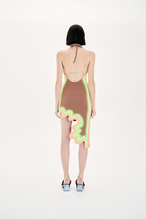 LOTUS SIGNATURE WAVY DRESS WITH OPEN BACK