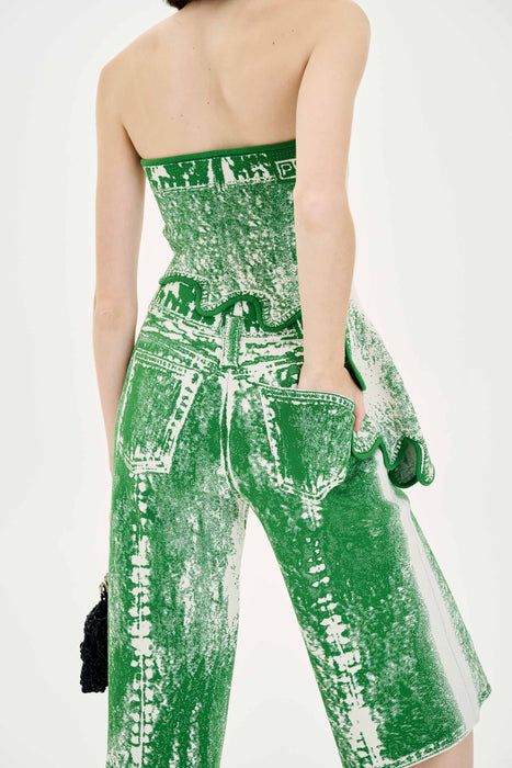 LAUREL UV REACTIVE FAKE DENIM SHORTS