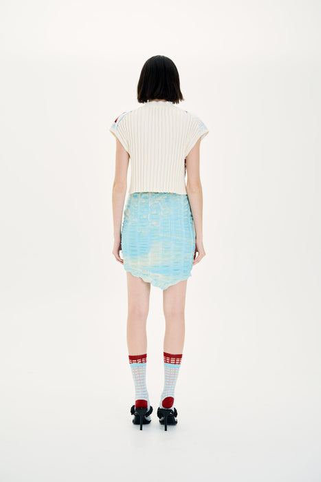 RABENDA TREE PRINT BOXY CROPPED TOP