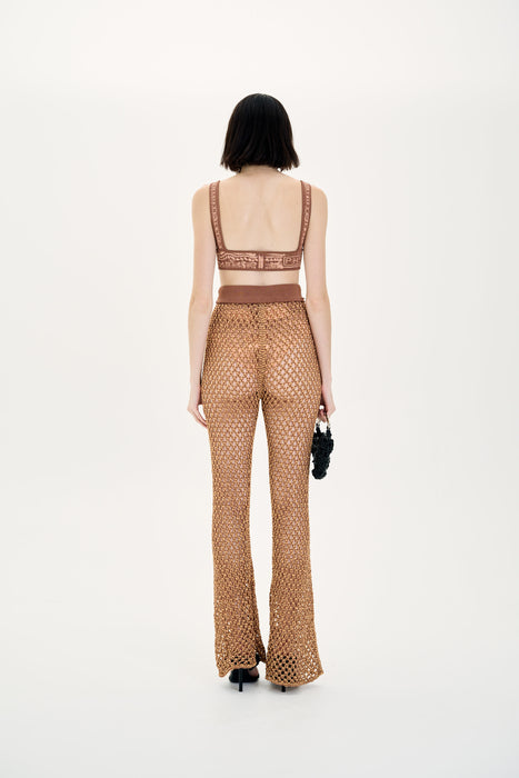 LONGAN FAKE DENIM BRA TOP