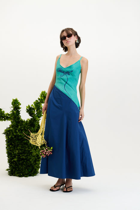 BARLEY MIXED MEDIA TANK DRESS