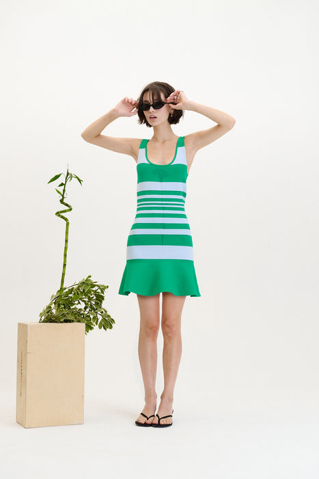 LINDEN REVERSIBLE BANDAGE MINI DRESS