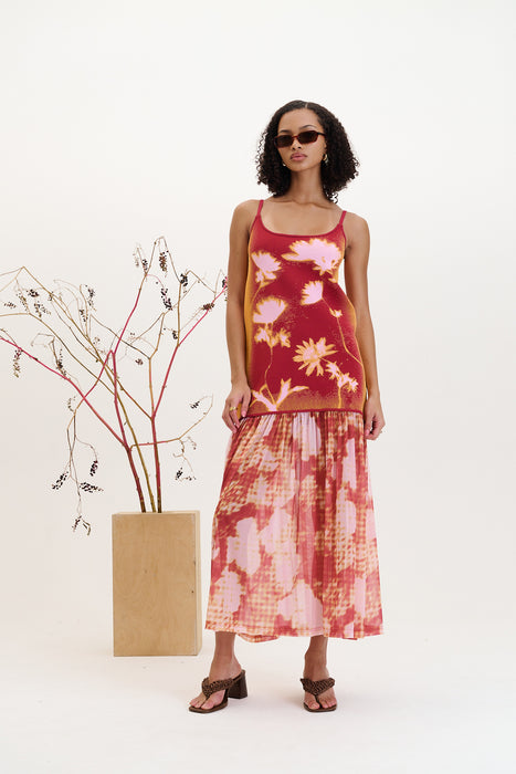 GINGER FLOWER PRINT TANK DRESS