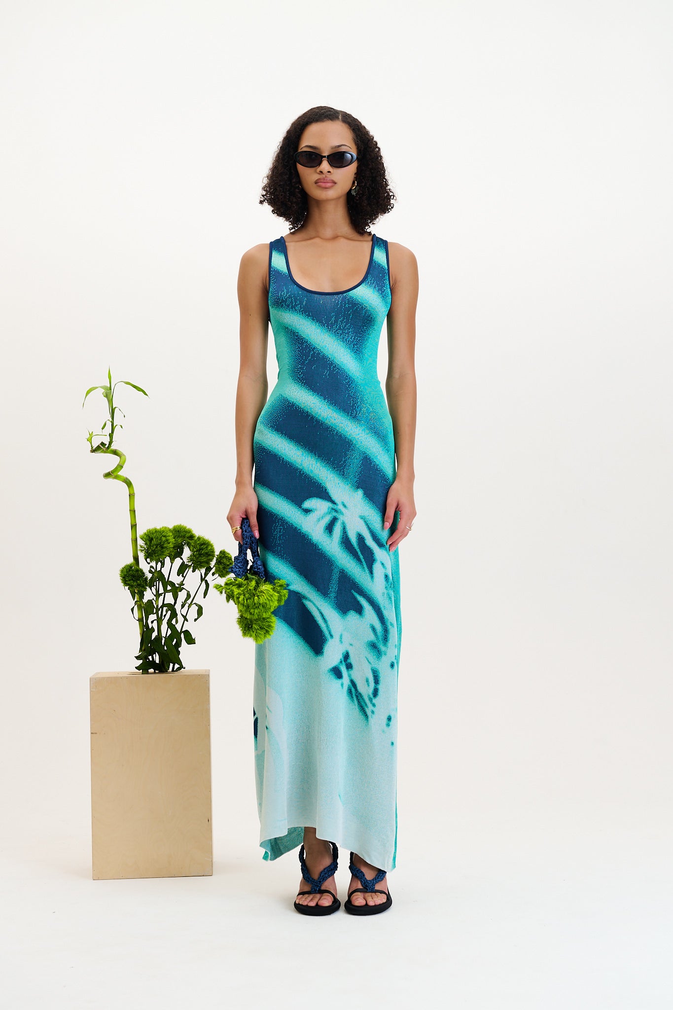 フミカウチダ FUMIKA UCHIDA MESH TANK DRESS NIKKI WINDOW PRINT TANK DRESS– PH5