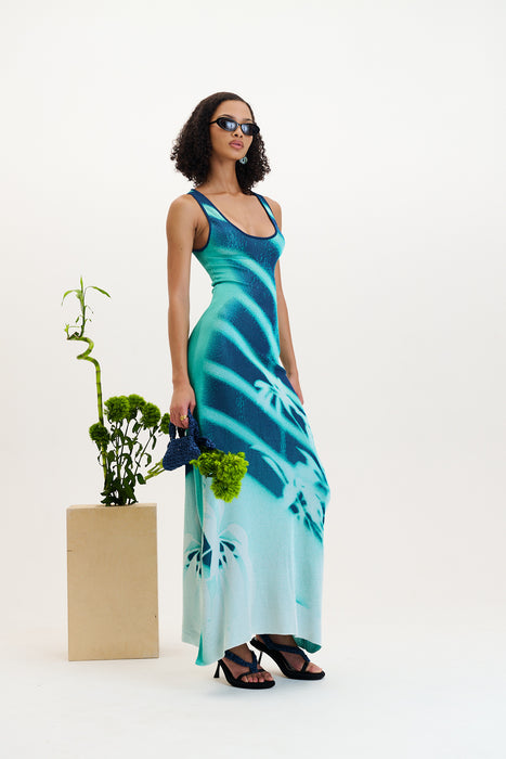 NIKKI WINDOW PRINT TANK DRESS