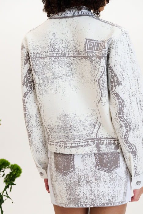 HANA DENIM PRINT OVERSIZED JACKET