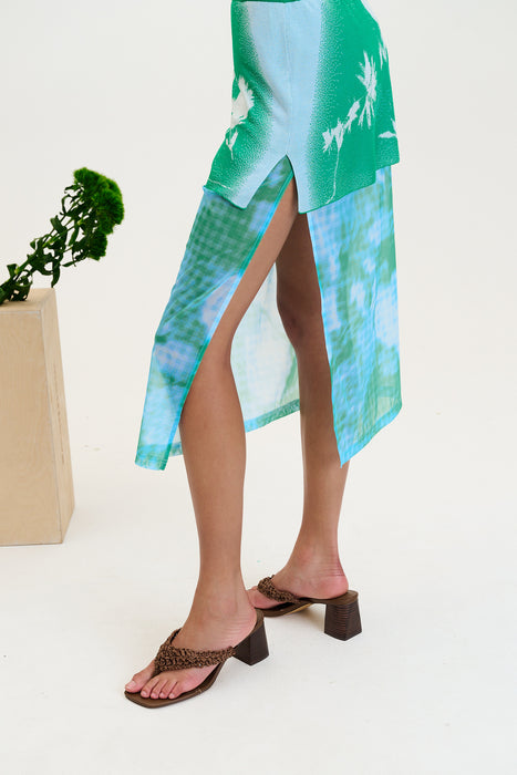 COLBY FLOWER PRINT MIDI SKIRT