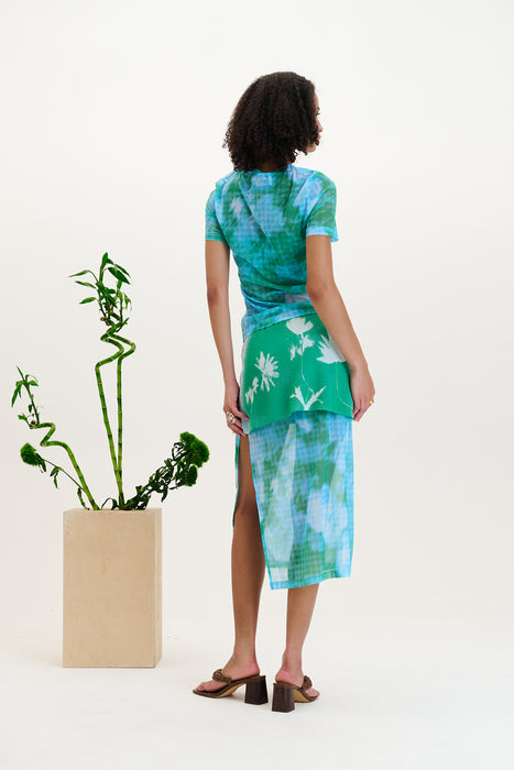 COLBY FLOWER PRINT MIDI SKIRT