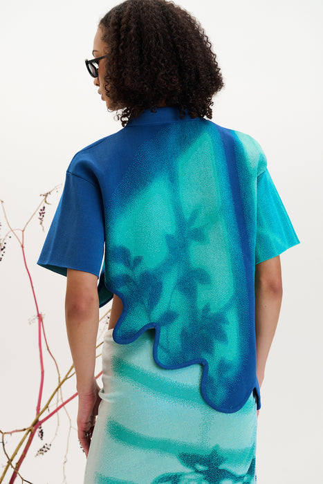 EBONY WAVY POLO SHIRT