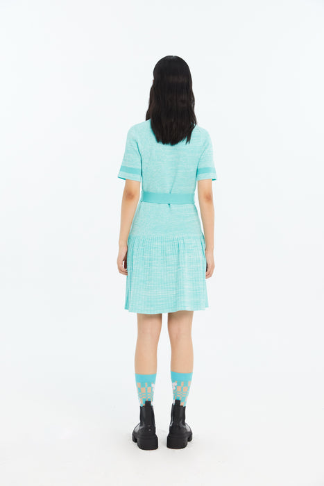 HOLLIS PLEATED ECO POLO DRESS