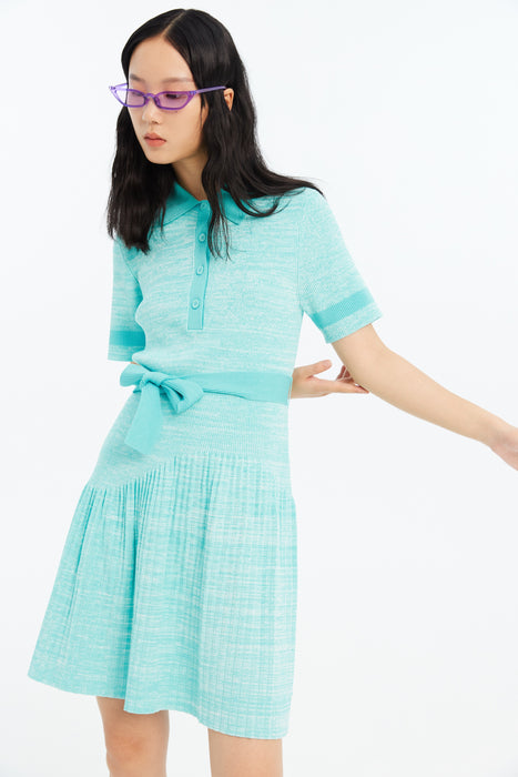 HOLLIS PLEATED ECO POLO DRESS