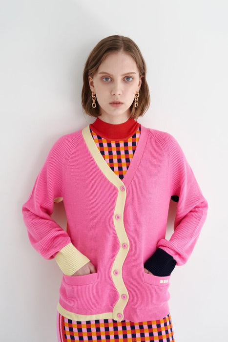 Chloe Merino Wool Wavy Cardigan