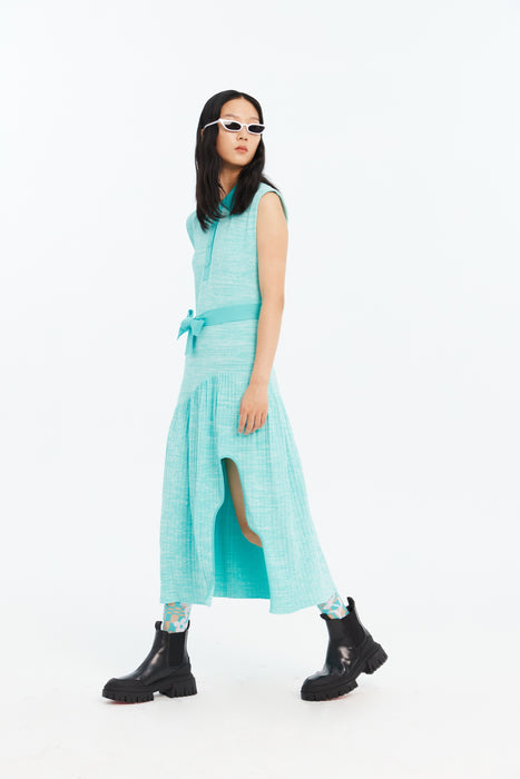 KERRY PLEATED ECO TANK DRESS WITH SIDE CUT OUT– PH5