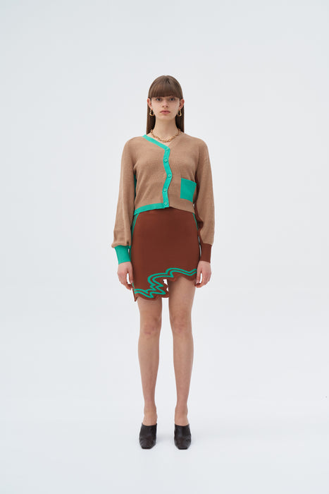 EILISH SIGNATURE WAVY MINI SKIRT IN ECO YARN