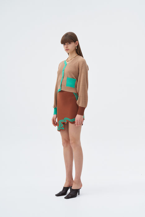 EILISH SIGNATURE WAVY MINI SKIRT IN ECO YARN
