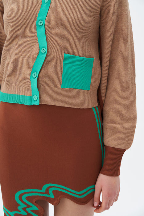 EILISH SIGNATURE WAVY MINI SKIRT IN ECO YARN